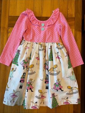 Eleanor Rose Nutcracker Ballet Christmas Holiday Dress Pink Girls Size 6/7
